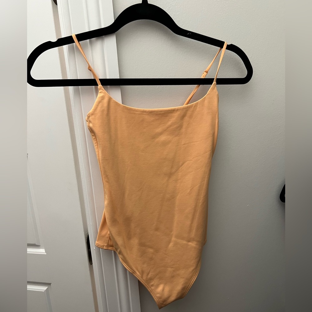 Orange tight bodysuit
